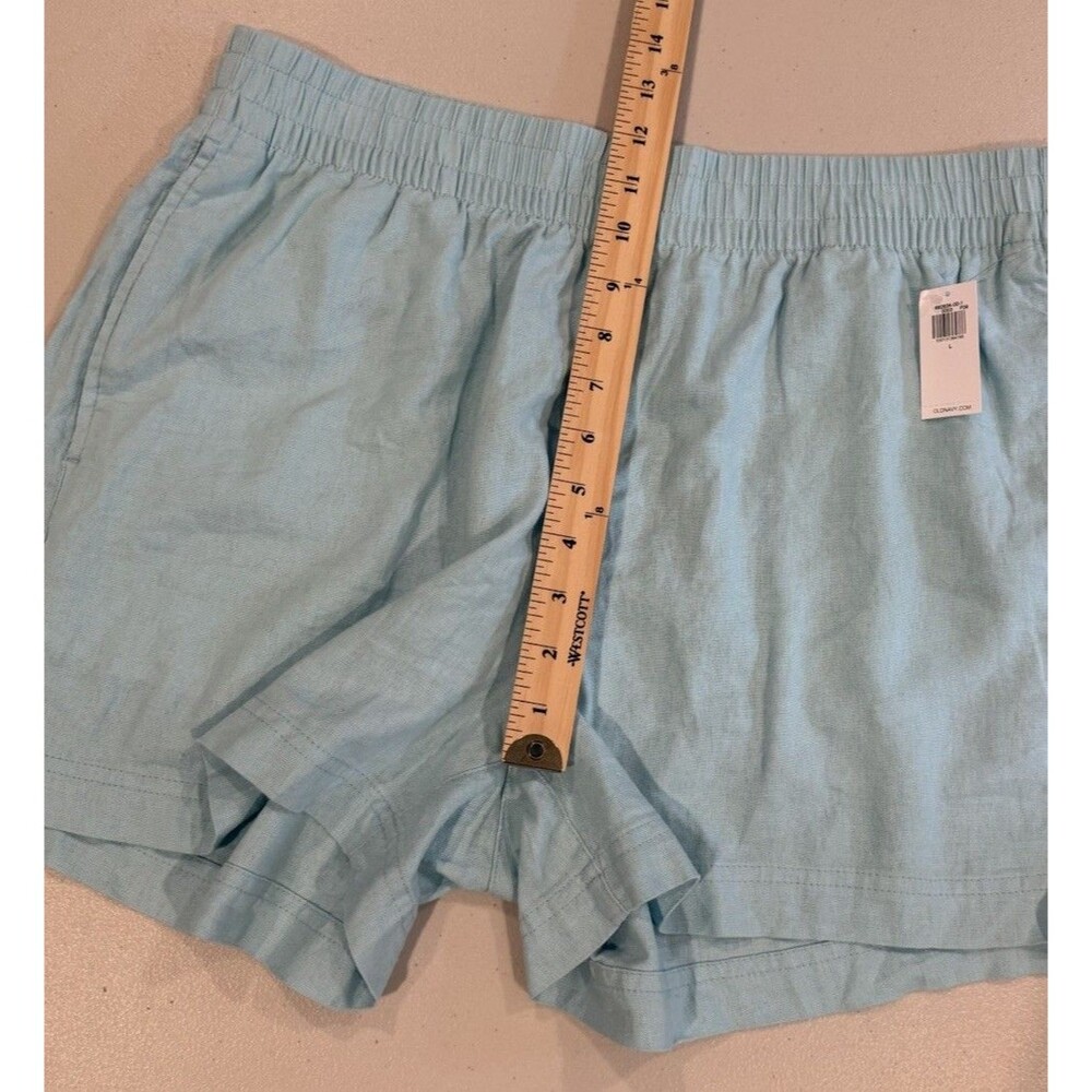 NEW Old Navy Pull On Shorts Womens Large Linen Elastic Waist High Rise Travel - Picture 7 of 7